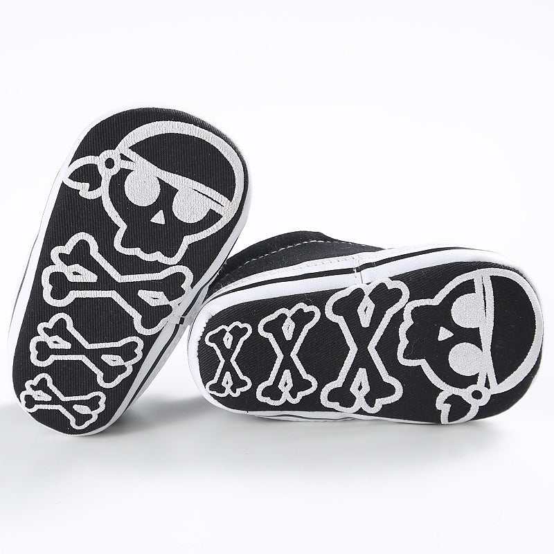 4 Colors Cute Canvas Baby Shoes Halloween Skull