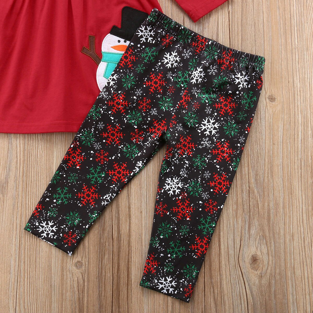 Lovely Xmas 3pcs Casual Clothing Baby Girl