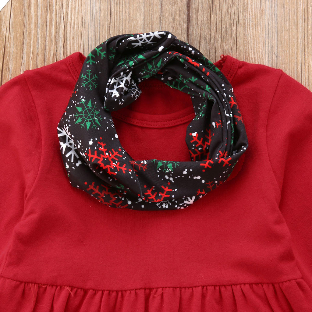 Lovely Xmas 3pcs Casual Clothing Baby Girl