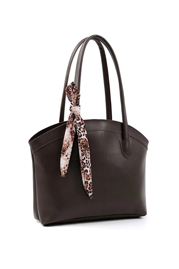 Faux Leather Bag Single Womens Hand Shoulder Crossbody Bag Brown