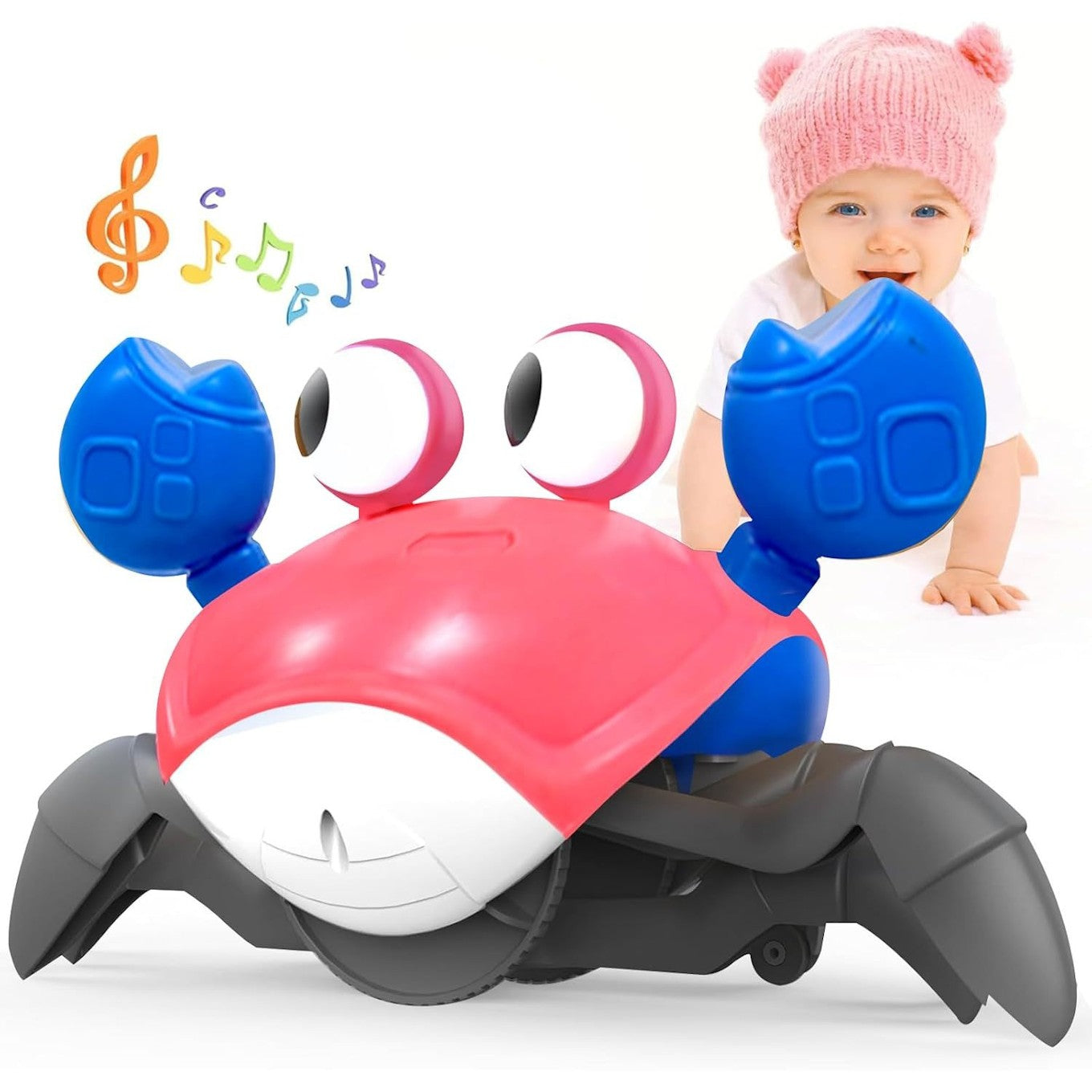 Musical Baby Toys Crawling Crab,multicolor